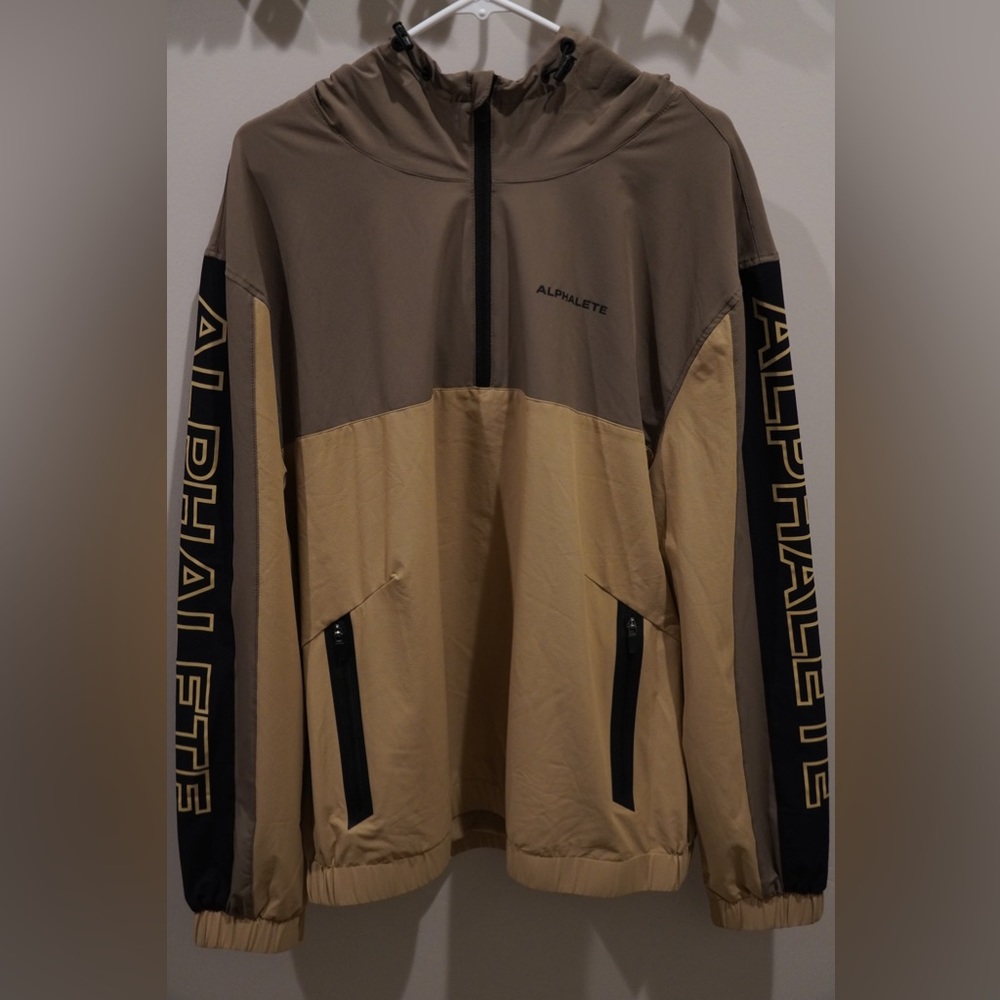 Tan Alphalete Windbreaker